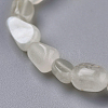 Natural White Moonstone Bead Stretch Bracelets BJEW-K213-43-3