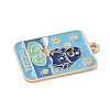 Tarot Alloy Enamel Pendants ENAM-A008-47KCG-02-2