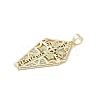 Real 18K Gold Plated Brass Micro Pave Cubic Zirconia Pendants KK-A209-04C-G-2