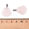 Natural Rose Quartz Pendants G-T138-208C-3