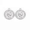Brass Coin Charms KK-T038-76A-P-1