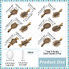 12Pcs 6 Styles Vintage Iron Alligator Hair Clip Findings FIND-NB0004-41-2
