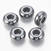 Synthetic Non-magnetic Hematite European Beads G-T094-11J-1