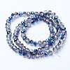 Electroplate Transparent Glass Beads Strands X-EGLA-A034-T4mm-Z01-2