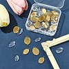 DIY Oval 304 Stainless Steel Cabochon Connector & Pendant Making Kits DIY-FS0008-31-7