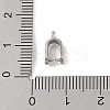 Non-Tarnish 304 Stainless Steel Ice Pick Pinch Bails STAS-Z058-01P-08-4