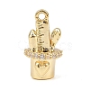 Brass Micro Pave Clear Cubic Zirconia Pendants LS-KK-G545-17G-1