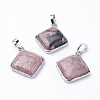 Natural Rhodonite Pendants G-E420-09P-2