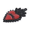 Rack Plating Alloy Enamel Pendants PALLOY-F018-30EB-02-2