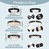 6Pcs 6 Style Polyester Elastic Belt with Iron Quick Link Chains AJEW-CP0005-13-2