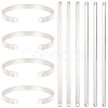 6Pcs Stainless Steel Blank Cuff Bangles MAK-BBC0001-32P-1