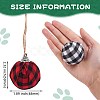 12Pcs 2 Colors Foam and Plastic with Cloth Ball Christmas Tree Decorations DIY-SZ0003-81-2