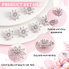 6Pcs 1-Hole Brass with Cubic Zirconia Shank Buttons FIND-FG0003-27B-4