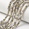 Electroplate Opaque Glass Beads Strands EGLA-A034-P4mm-S17-1