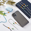 6Pcs 6 Colors Cell Phone Strap Imitation Jade Lotus Seed Pod Pendant HJEW-OC0001-28-5