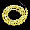Frosted Transparent Glass Beads Strands GLAA-T032-T4mm-MBB12-2
