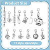 26Pcs 13 Style Alloy Pendant Decorations HJEW-PH02489-2