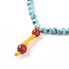 Adjustable Natural Turquoise Beaded Necklace Making MAK-G012-02-4