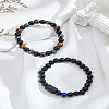 Natural Mixed Gemstone Stretch Bracelets BJEW-LP0001-25L-3