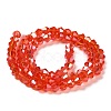 Transparent Electroplate Glass Beads Strands GLAA-F029-2mm-A14-2