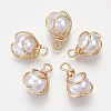 ABS Plastic Imitation Pearl Pendants KK-N235-020A-2