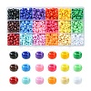 702pcs 18 Colors Opaque Plastic Beads KY-YW0001-41-1
