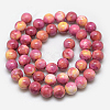 Synthetic Fossil Beads Strands G-L028-6mm-07-6