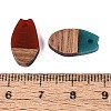 Transparent & Opaque Resin & Walnut Wood Pendants RESI-N053-28-4