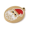 Christmas Theme Ion Plating(IP) 304 Stainless Steel Enamel Pendants STAS-Z083-07G-02-2