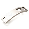 201 Stainless Steel Laser Cut Curved Connector Charms STAS-Z119-32P-01-2