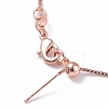 Brass Venetian Chain NJEW-E151-04RG-2