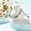 Natural & Synthetic Mixed Gemstone Chips Braided Bead Bracelet BJEW-JB08011-2