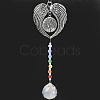 1Pc Heat Transfer Alloy Angel Wing Hanging Ornaments HJEW-BBC0001-15-7