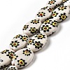 Handmade Printed Porcelain Beads PORC-F005-01D-4