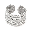 Flower 304 Stainless Steel Finger Rings Components SA-CBA45D5-14P-2