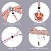 Braided Waxed Cotton Thread Cords Macrame Pouch Necklace Making AJEW-SW00022-04-3