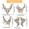 4 Style Flower Pattern Polyester Computerized Embroidered Appliques DIY-FG0003-95-2