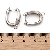 Horse Eye Brass Micro Pave Cubic Zirconia Hoop Earring Findings KK-C134-25P-3