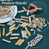 100Pcs 2 Colors Brass Crystal Rhinestone Spacer Bars ALRI-SC0001-61B-5