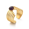 Natural Amethyst Finger Rings RJEW-K290-06G-2
