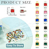 72Pcs 12 Styles Rack Plating Brass Glass Charms KK-TA0001-78-4