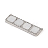 Brass Micro Pave Clear Cubic Zirconia Connector Charms CU-CBA30E8-01P-B02-2