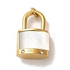 Natural White Shell Pendants STAS-P340-08G-1