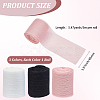 3 Rolls 3 Colors Polyester Chiffon Ribbon OCOR-CY0003-74-2