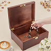Wood Trinket Storage Boxes CON-WH0107-128-3