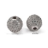 Brass Cubic Zirconia Beads ZIRC-F001-15P-2