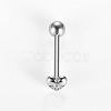 316L Surgical Stainless Steel Micro Pave Clear Cubic Zirconia Tongue Rings FS-WG6EDE0-03-4