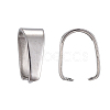 Tarnish Resistant 201 Stainless Steel Snap on Bails for Pendant Making X-STAS-K146-067-3x7mm-1