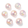 UV Plating Rainbow Iridescent Acrylic Beads PACR-E001-03H-2