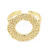 Rack Plating Donut Brass Open Cuff Rings RJEW-B044-01G-2